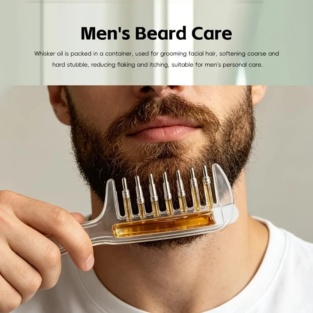 Scalp Oil & Serum Applicator Comb – Refillable Liquid Dispensing Massage Comb