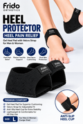 Gel Heel Protectors with Adjustable Strap – Cushioning Heel Pads for Foot Comfort