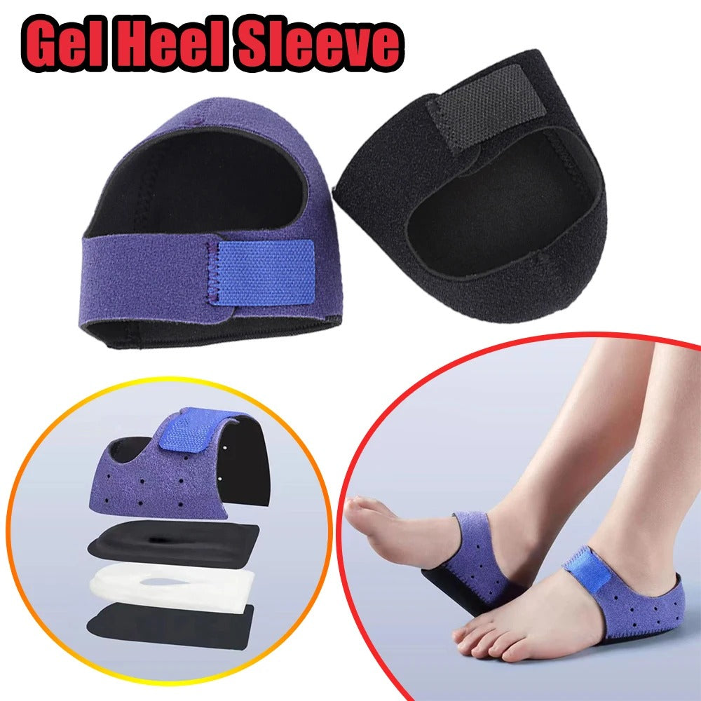 Gel Heel Protectors with Adjustable Strap – Cushioning Heel Pads for Foot Comfort