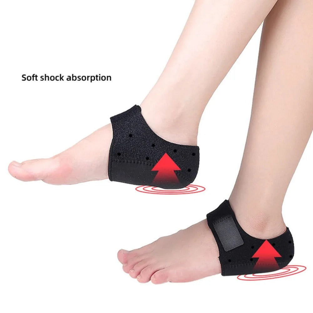 Gel Heel Protectors with Adjustable Strap – Cushioning Heel Pads for Foot Comfort