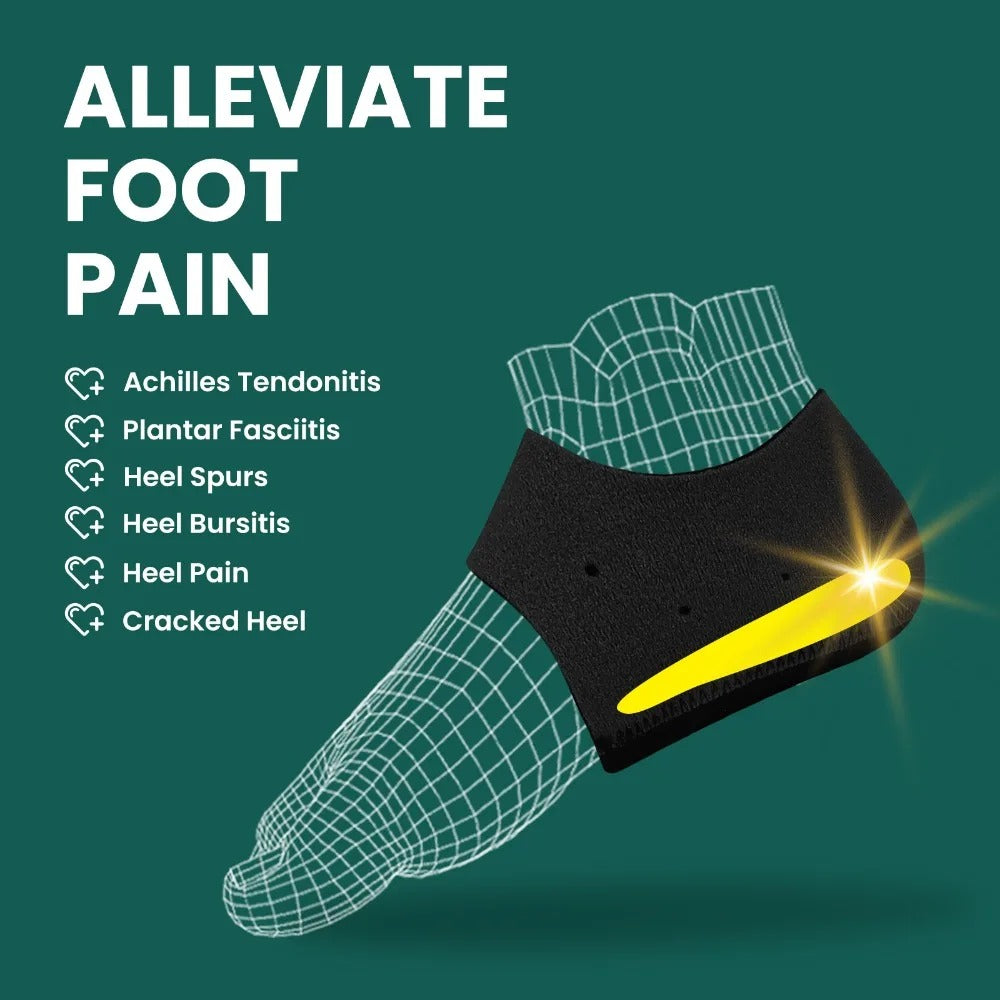 Gel Heel Protectors with Adjustable Strap – Cushioning Heel Pads for Foot Comfort