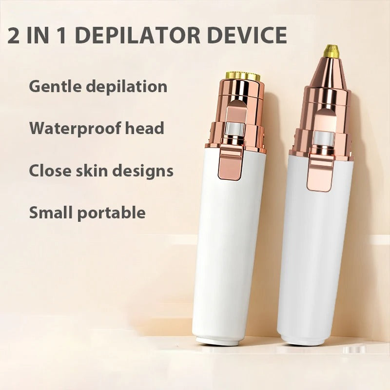 2 in 1 Electric Eyebrow Trimmer & Hair Remover for all parts use in pen Flawless